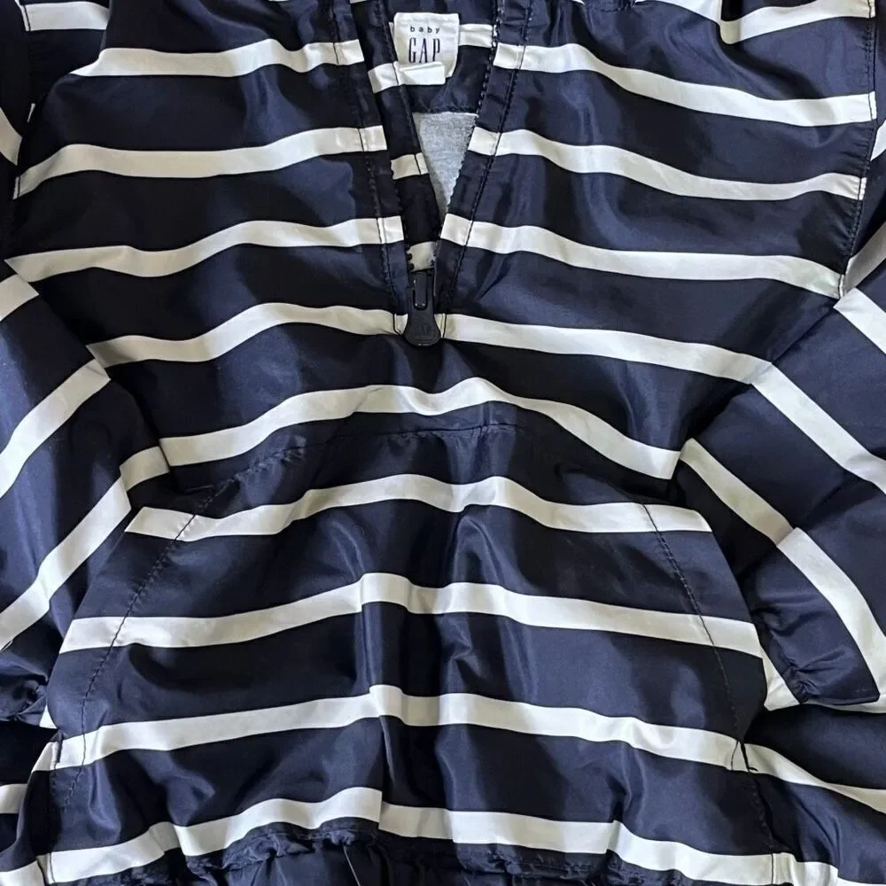 Gap Baby Half Zip Hoodie with Kangaroo Pocket Size 3